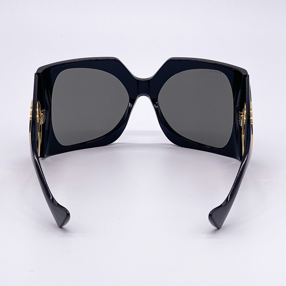 NEW GUCCI OVERSIZED BLACK WOMEN SUNGLASSES GUCCI GG1255S 001 NEW GUCCI EYEWEAR - Picture 8 of 12